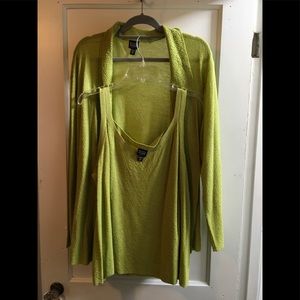 Eileen Fisher 2 pc. 100% wool knit twin set